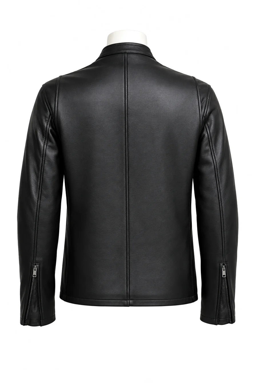 Sleek Black Racer Jacket
