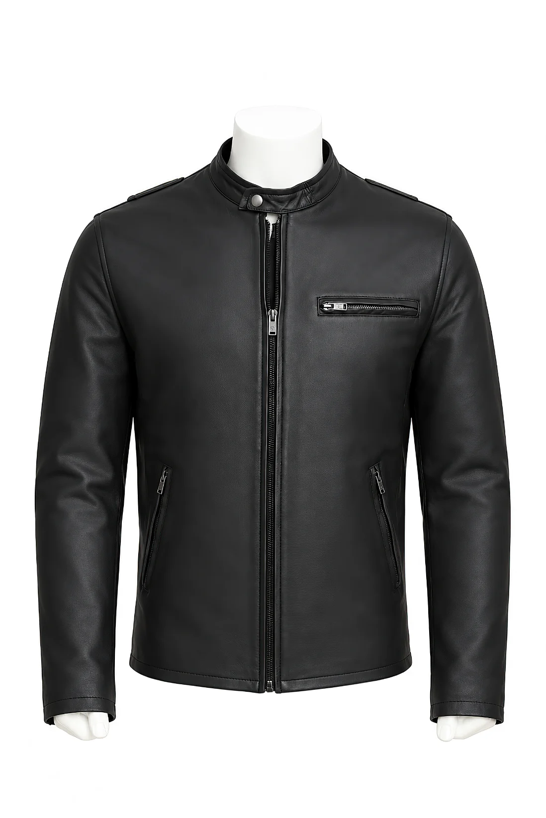 Sleek Black Racer Jacket